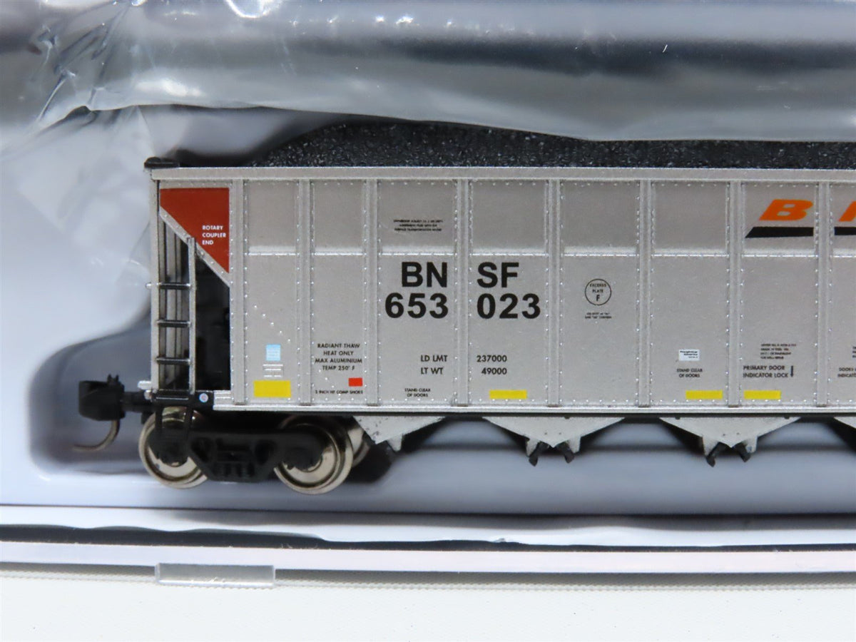 N Rapido 538002A BNSF &quot;Wedge&quot; AutoFlood III 5-Bay Coal Hopper #653023 w/Load