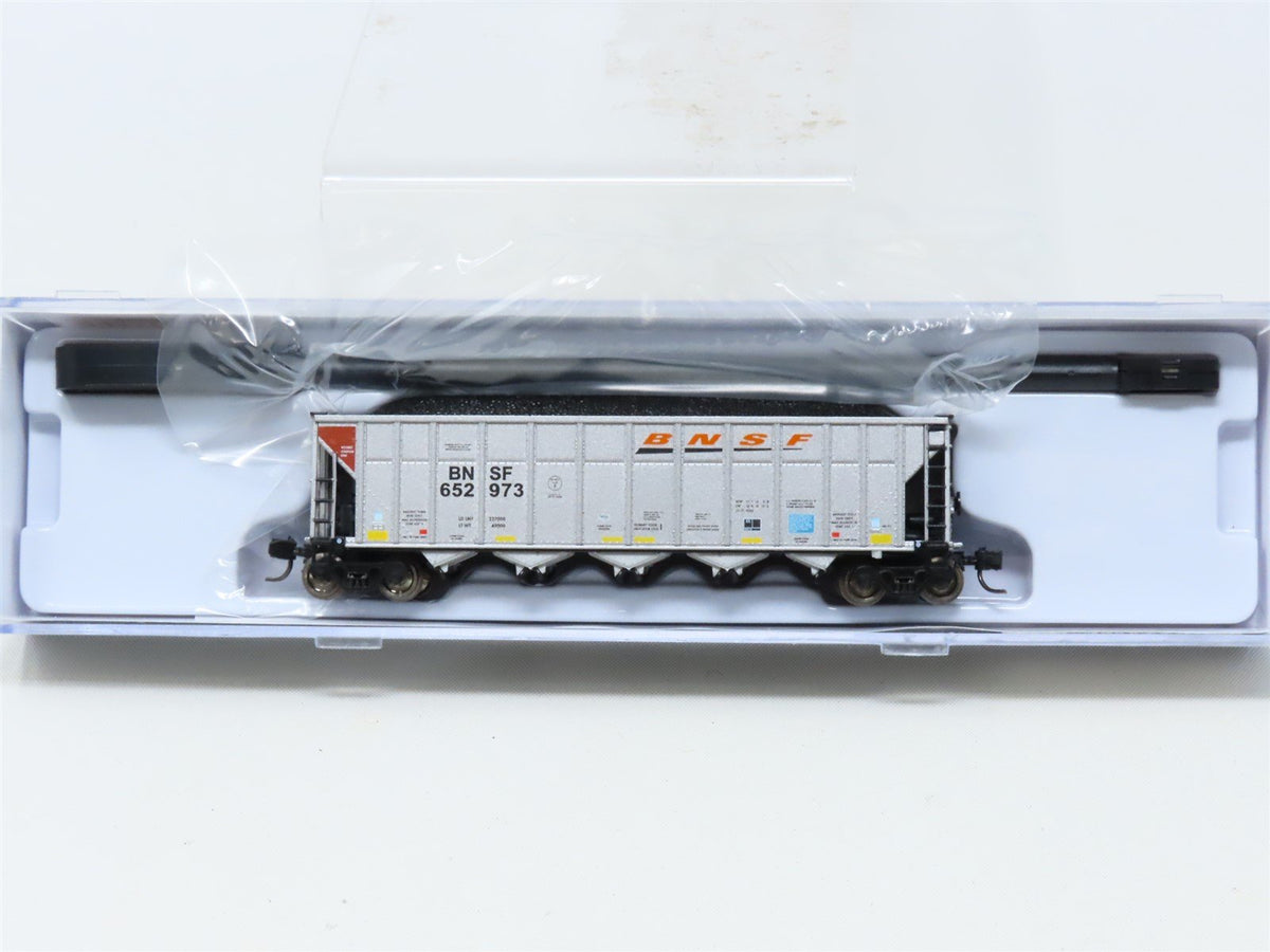 N Rapido 538002A BNSF &quot;Wedge&quot; AutoFlood III 5-Bay Coal Hopper #652973 w/Load