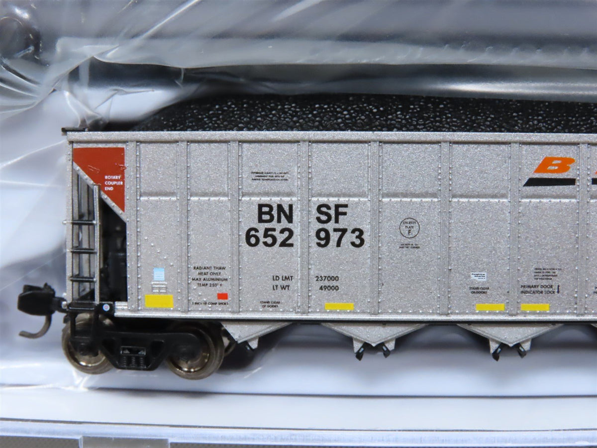 N Rapido 538002A BNSF &quot;Wedge&quot; AutoFlood III 5-Bay Coal Hopper #652973 w/Load