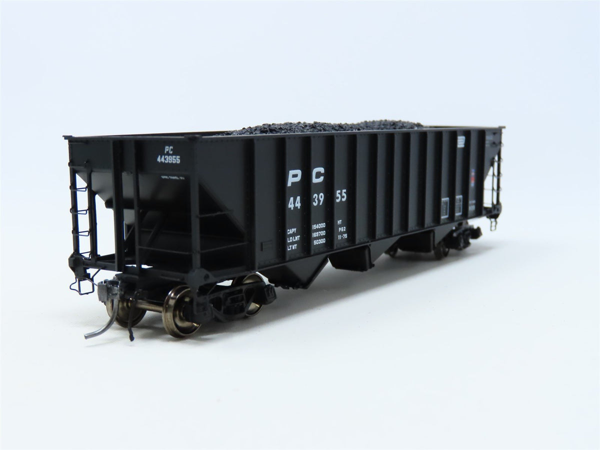 HO Arrowhead #ARR-1008-3 PC Penn Central 3-Bay Hopper w/ Coal Load #443955