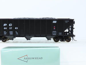 HO Arrowhead #ARR-1009-2 PC Penn Central 3-Bay Hopper w/ Coal Load #443745