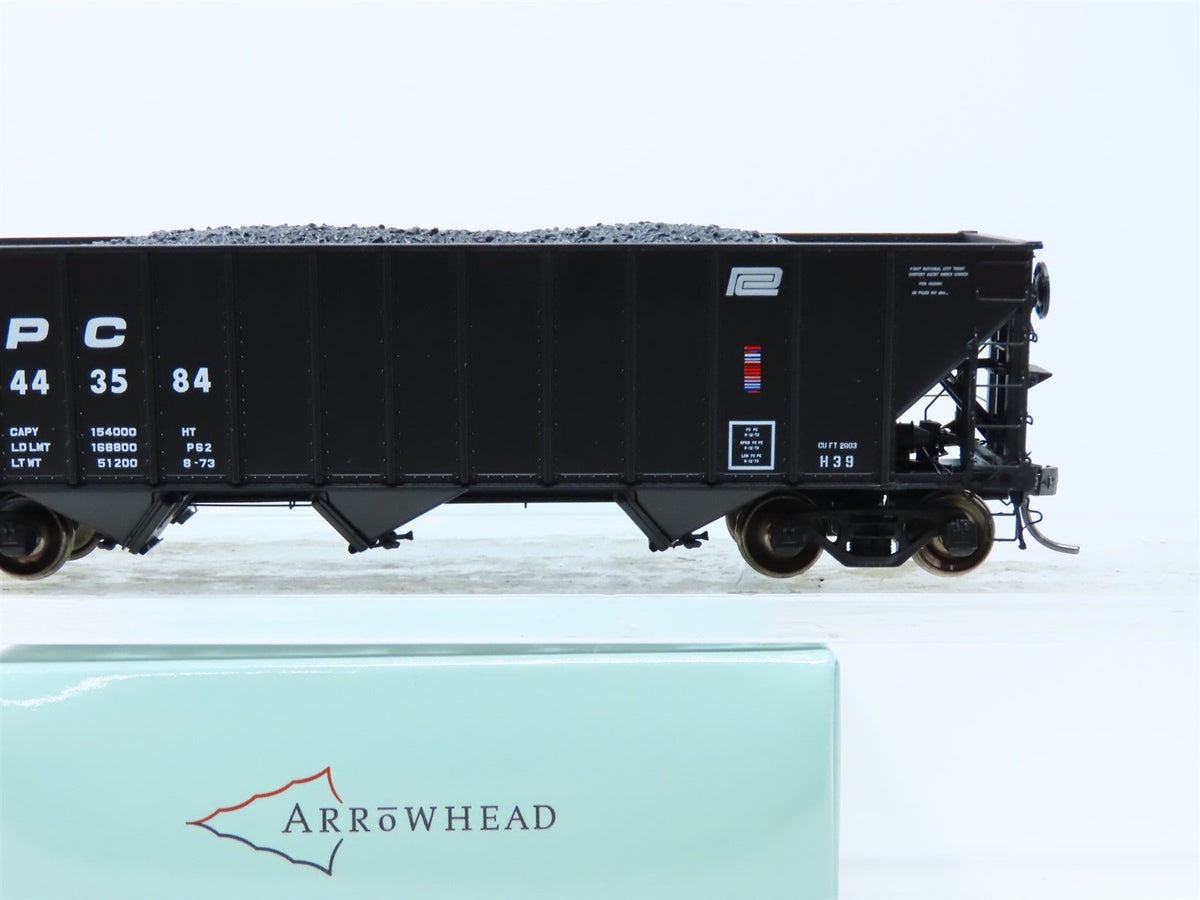 HO Arrowhead #ARR-1010-1 PC Penn Central 3-Bay Hopper w/ Coal Load #443584