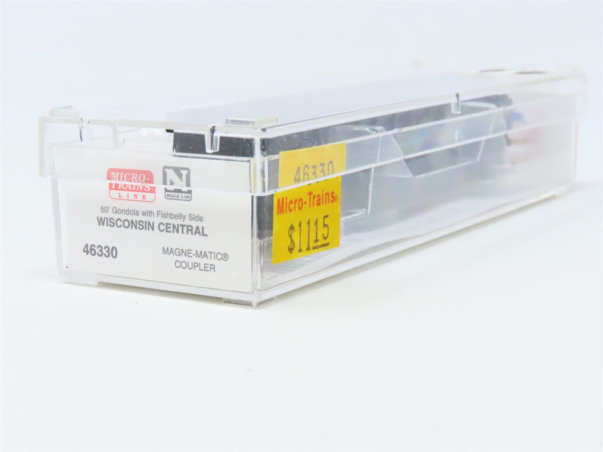 N Scale Micro-Trains MTL #46330 WC Wisconsin Central 50&#39; Gondola #55169