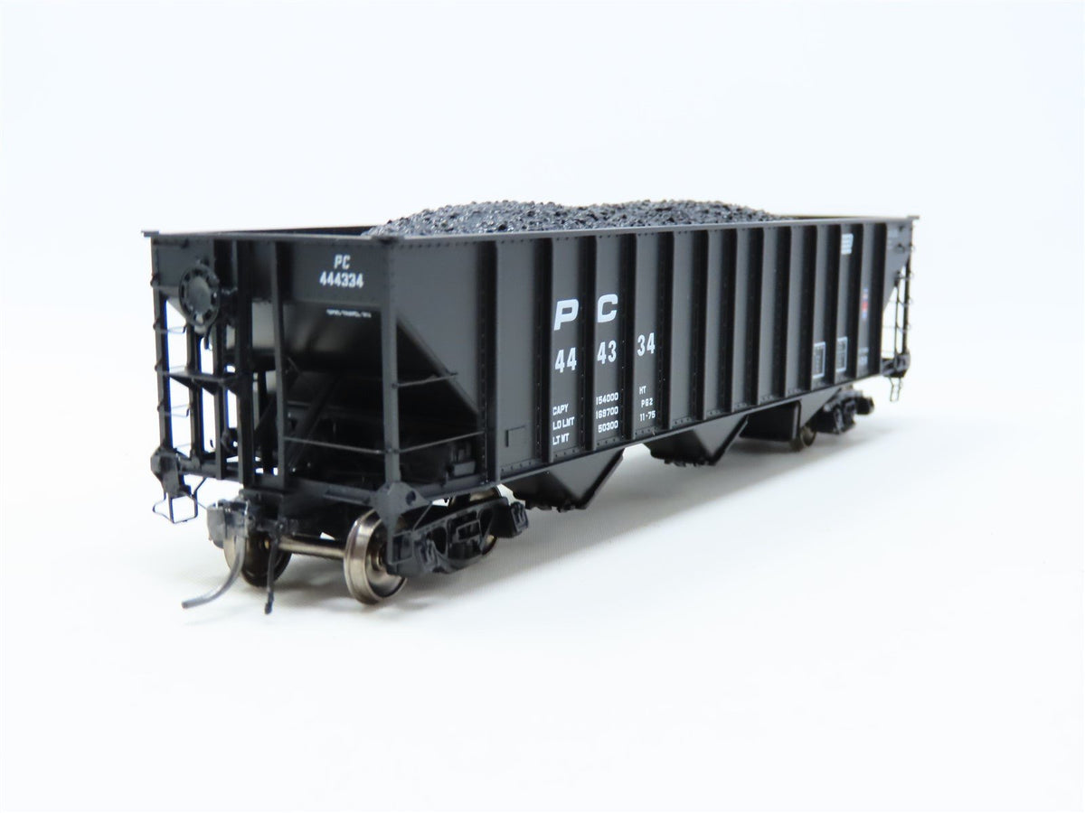 HO Arrowhead #ARR-1008-4 PC Penn Central 3-Bay Hopper w/ Coal Load #444334