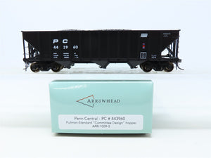 HO Arrowhead #ARR-1009-3 PC Penn Central 3-Bay Hopper w/ Coal Load #443960