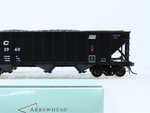 HO Arrowhead #ARR-1009-3 PC Penn Central 3-Bay Hopper w/ Coal Load #443960