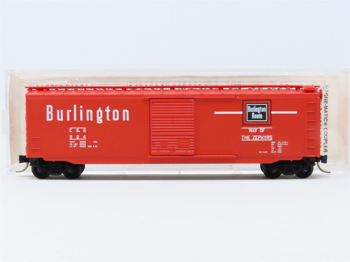 N Scale Micro-Trains MTL 31260 C&amp;S Burlington Route 50&#39; Single Door Box Car #924