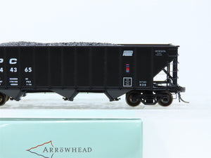 HO Arrowhead #ARR-1009-4 PC Penn Central 3-Bay Hopper w/ Coal Load #444365