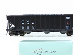 HO Arrowhead #ARR-1009-1 PC Penn Central 3-Bay Hopper w/ Coal Load #443559