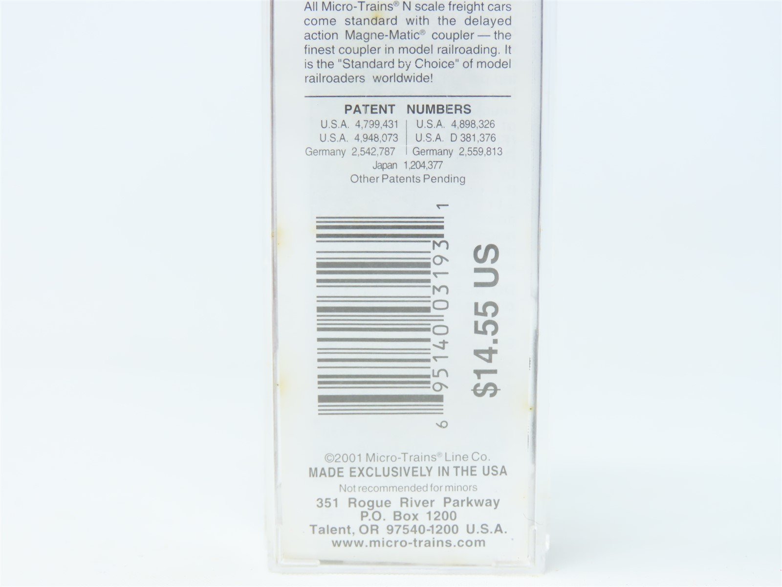 N Micro-Trains MTL 33140 CP Canadian Pacific Plug & Sliding Door Box Car #49201