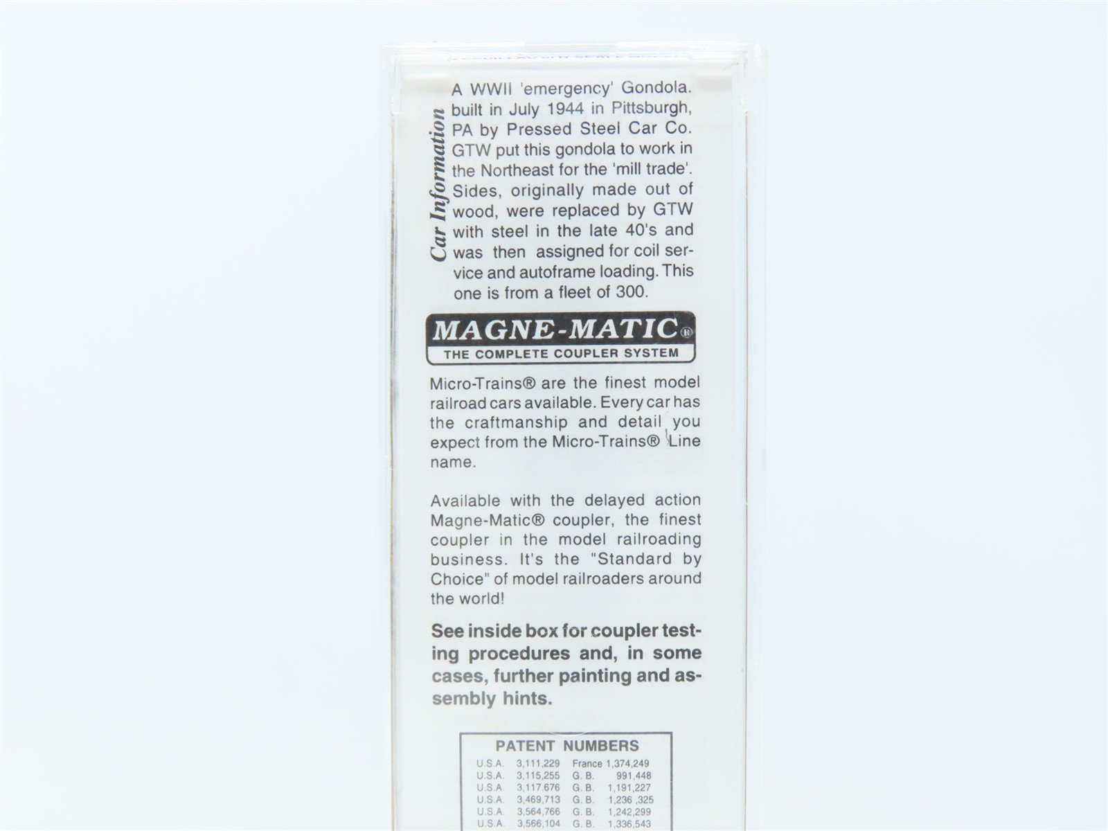 N Micro-Trains MTL 63010 GTW Grand Trunk Western 50' Composite Gondola #145457