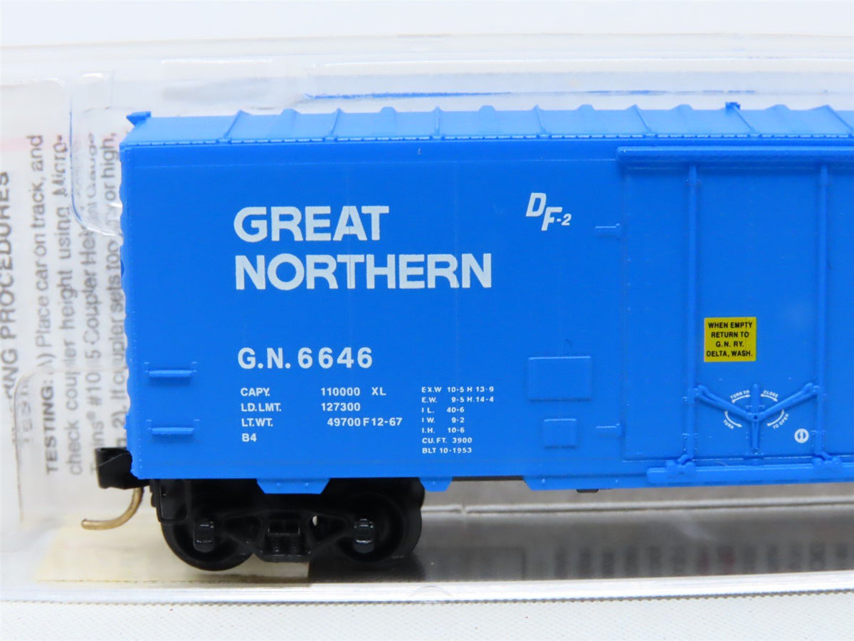 N Micro-Trains MTL #74030 GN Great Northern &quot;Big Sky Blue&quot; 40&#39; Box Car #6646