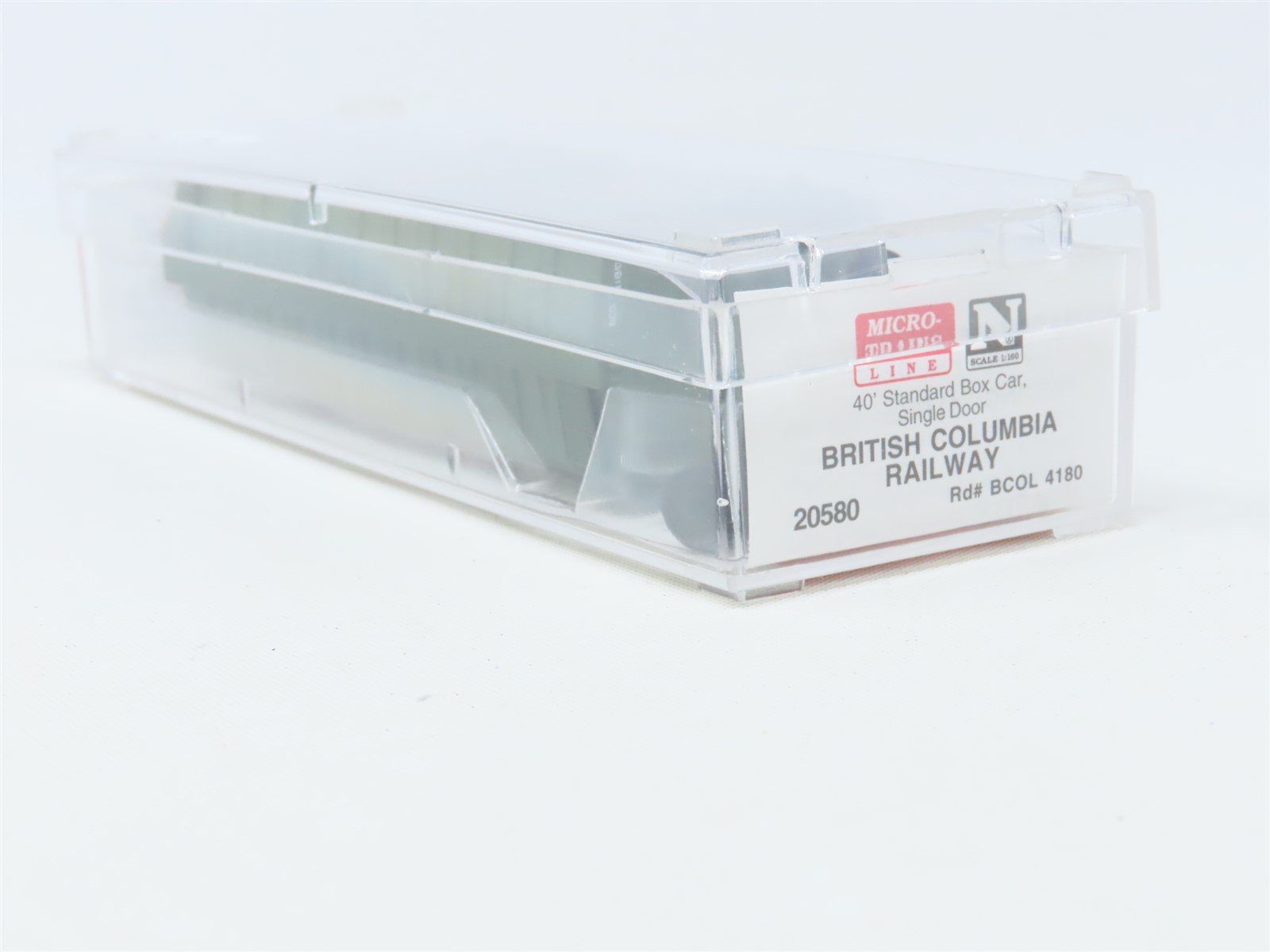 N Micro-Trains MTL 20580 BCOL British Columbia 40' Single Door Box Car #4180