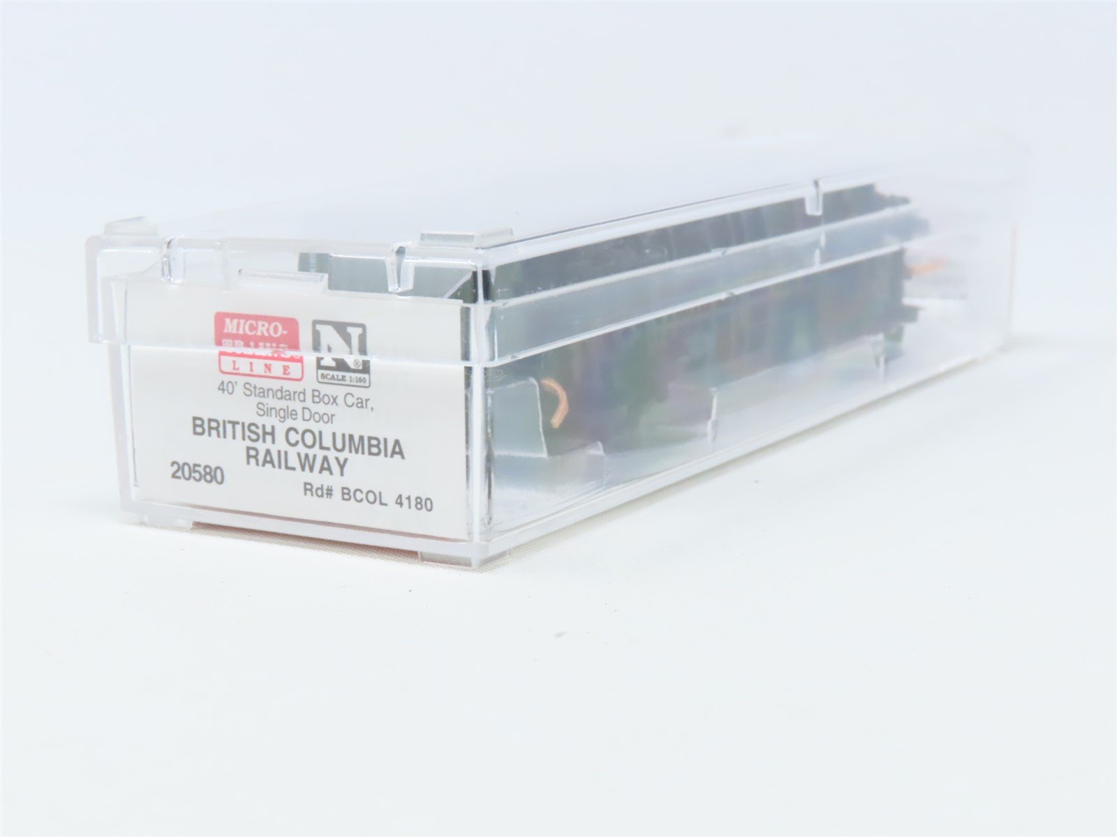 N Micro-Trains MTL 20580 BCOL British Columbia 40' Single Door Box Car #4180