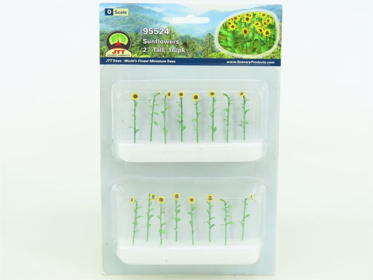 O 1/48 Scale JTT Scenery Products 95524 Sunflowers 2&quot; Tall - 16 Pack