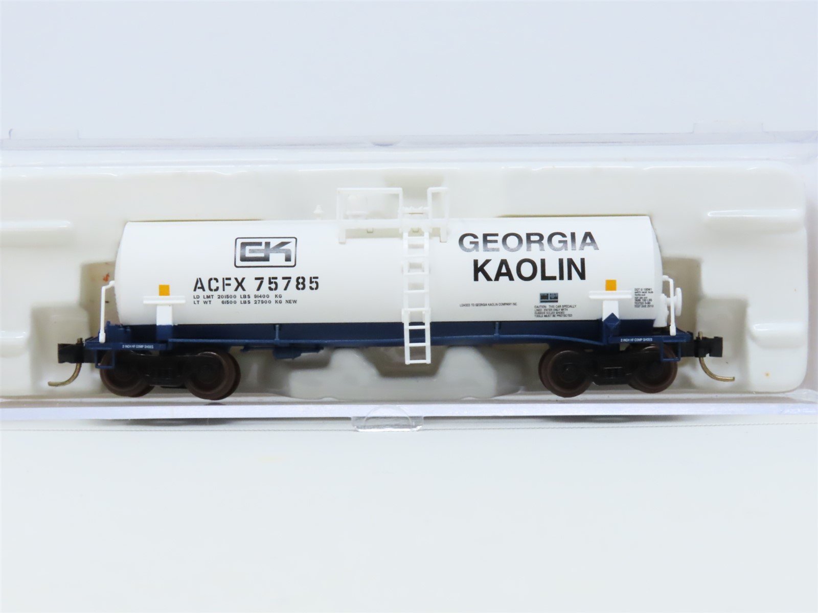 N Scale Atlas 34814 ACFX GK Georgia Kaolin Company Lease Tank Car #75785