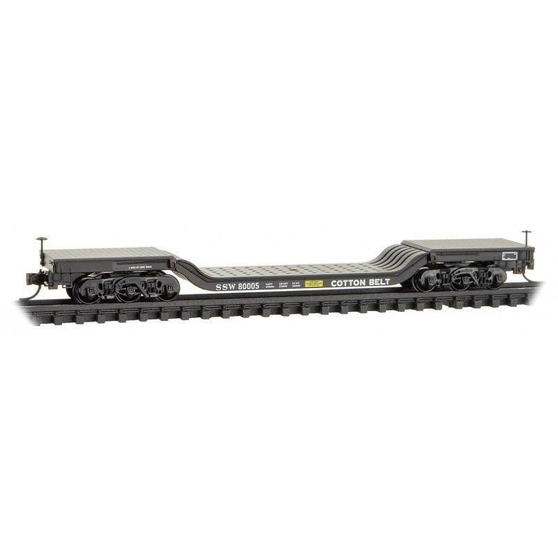 N Micro-Trains MTL 10900290 SSW Cotton Belt Depressed Center Flat Car #80005