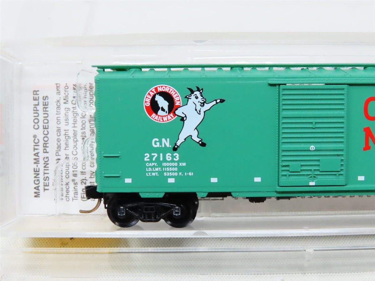 N Scale Micro-Trains MTL 20420 GN Great Northern &quot;Goat&quot; 40&#39; Box Car #27163