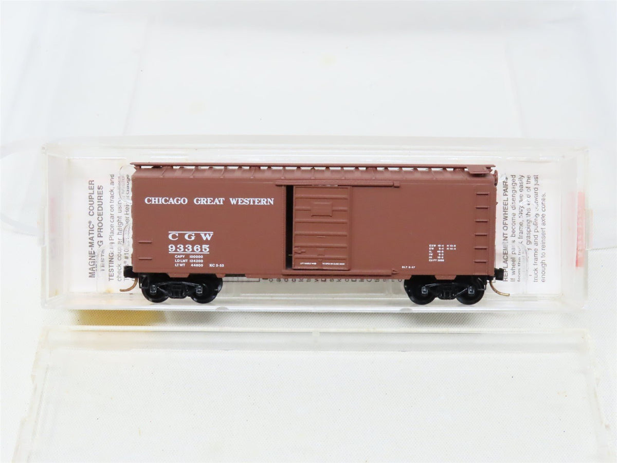 N Scale Micro-Trains MTL #20466 CGW Chicago Great Western 40&#39; Box Car #93365