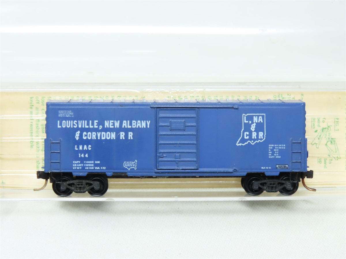 N Scale Micro-Trains MTL Kadee 24314 LNAC 40&#39; Steel Box Car #144 - Blue Label