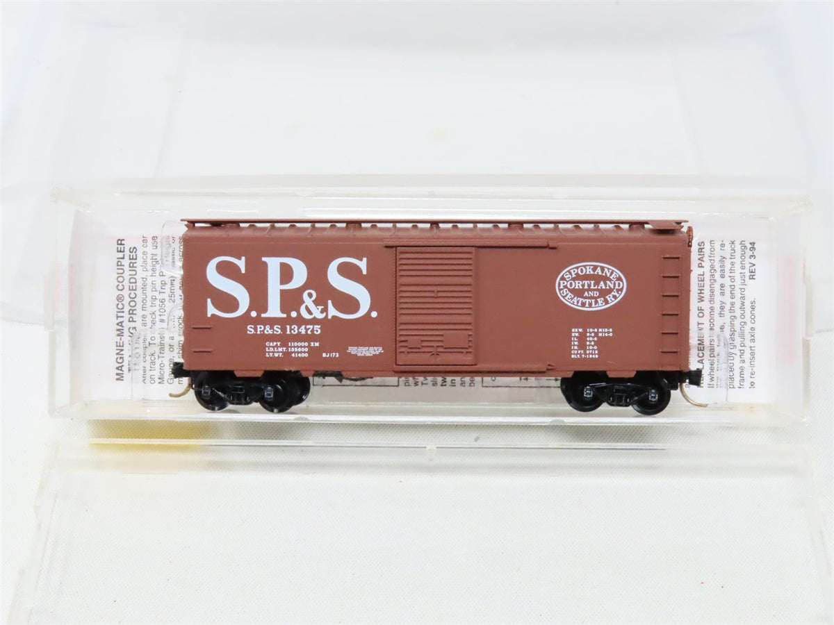 N Micro-Trains MTL #20246 SP&amp;S Spokane Portland &amp; Seattle 40&#39; Box Car #13475