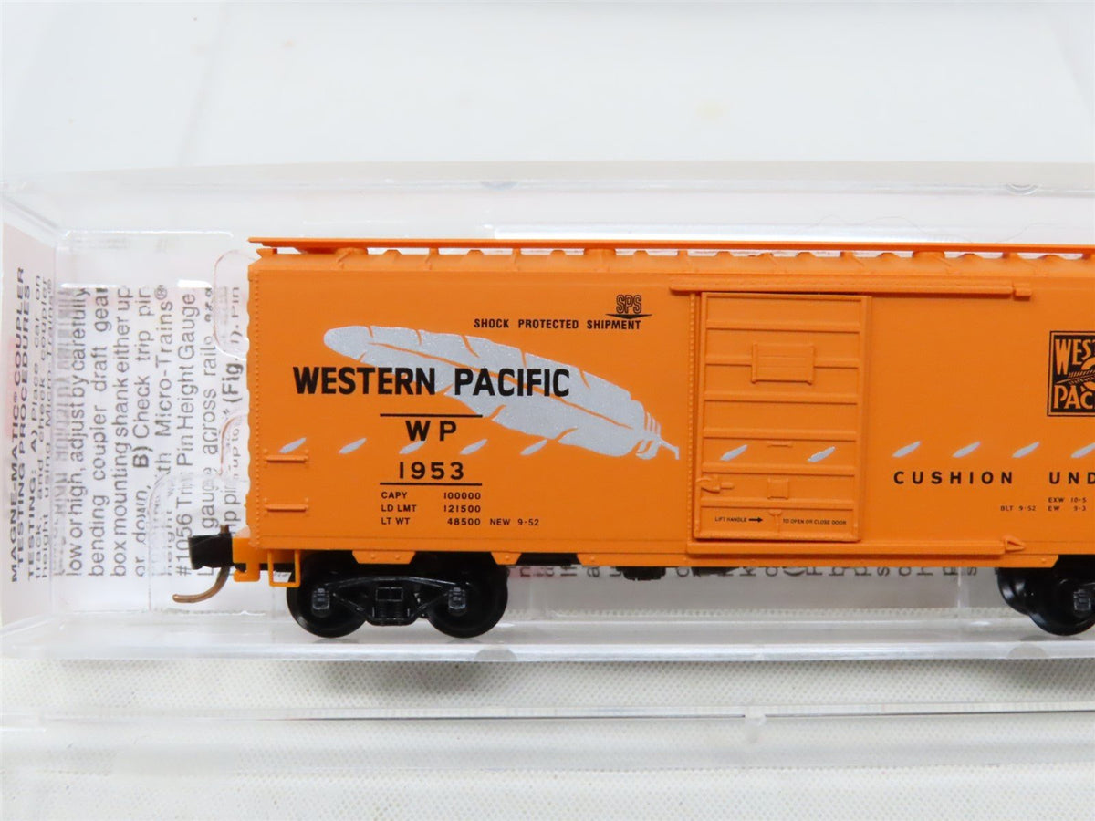 N Scale Micro-Trains MTL #20506 WP Western Pacific &quot;Feather&quot; 40&#39; Box Car #1952