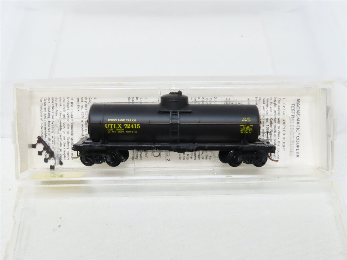 N Kadee Micro-Trains MTL #65062 UTLX Union Tank Car Single Dome Tank Car #72415