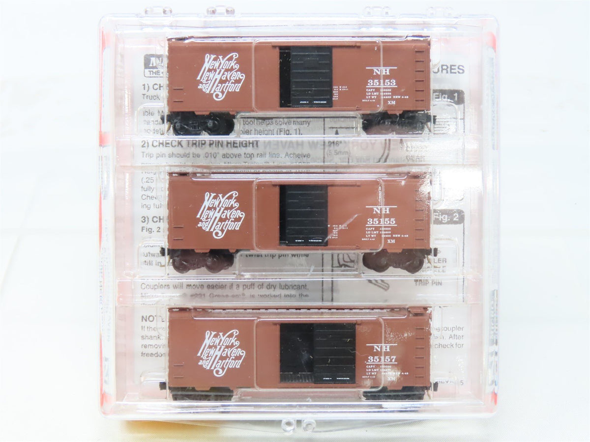 N Micro-Trains MTL #20029-2 NH New York New Haven &amp; Hartford 40&#39; Box Car 3-Pack