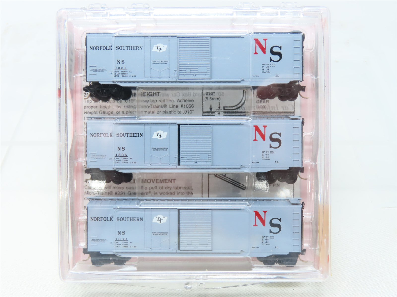 N Scale Micro-Trains MTL #33132 NS Norfolk Southern 50' Box Car 3-Pack