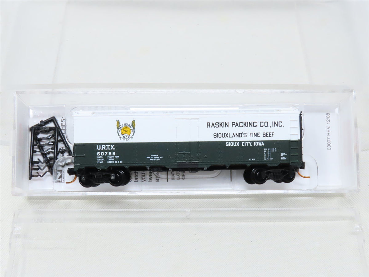 N Scale Micro-Trains MTL 05900170 URTX Raskin Packing Co. 40&#39; Reefer Car #60769