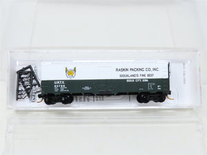 N Scale Micro-Trains MTL 05900170 URTX Raskin Packing Co. 40' Reefer Car #60769