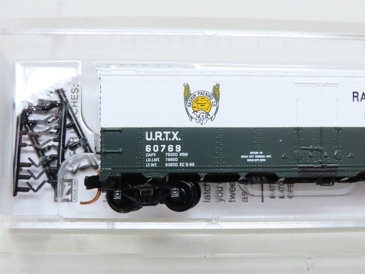 N Scale Micro-Trains MTL 05900170 URTX Raskin Packing Co. 40&#39; Reefer Car #60769