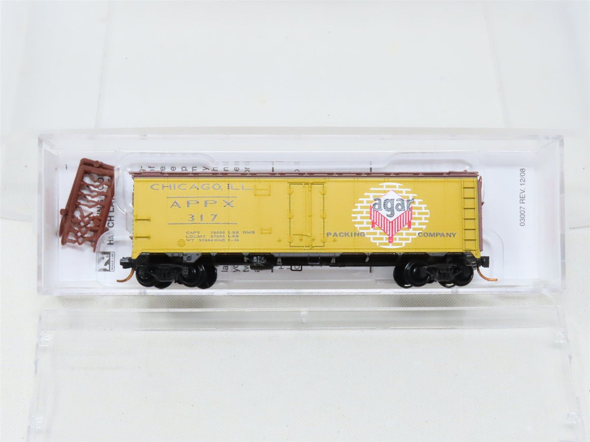 N Scale Micro-Trains MTL 05900556 APPX Agar Packing Co 40&#39; Steel Reefer Car #317