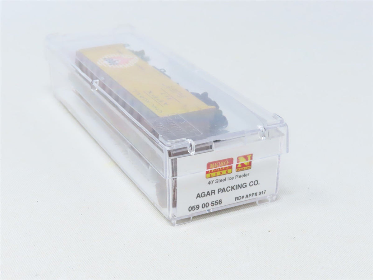 N Scale Micro-Trains MTL 05900556 APPX Agar Packing Co 40&#39; Steel Reefer Car #317