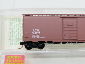 N Micro-Trains MTL 02000018 GTW Grand Trunk Western Boxcar #516772 - Blue Label