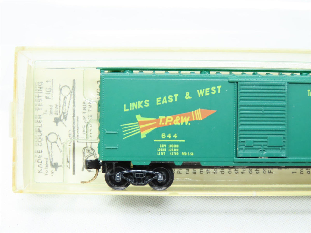 N Scale Kadee Micro-Trains MTL 20120 TP&amp;W &quot;Links East &amp; West&quot; 40&#39; Box Car #644