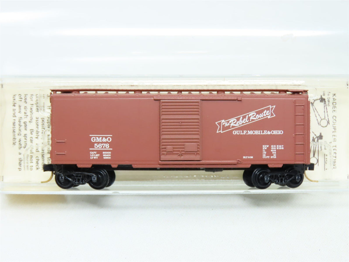 N Scale Kadee Micro-Trains MTL 20230 GM&amp;O Gulf Mobile &amp; Ohio 40&#39; Box Car #5676