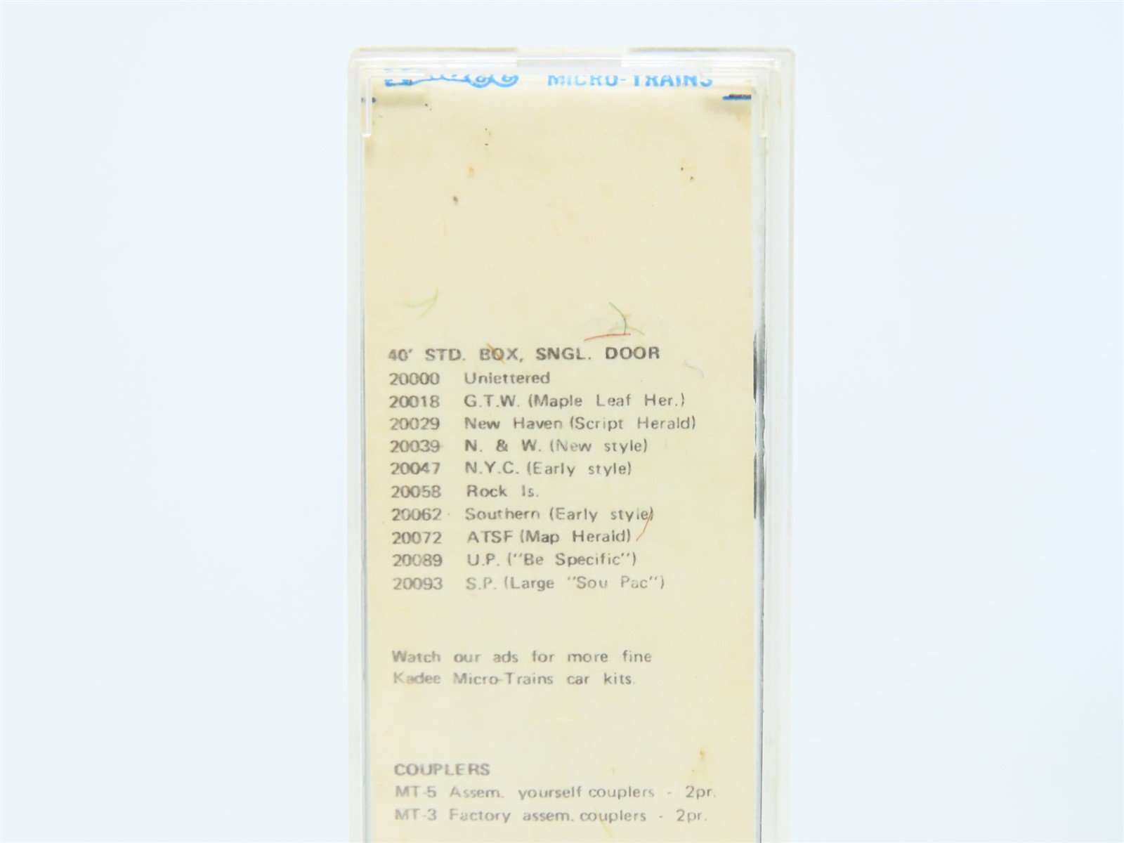 N Kadee Micro-Trains MTL 20072 ATSF Grand Canyon 40' Box Car 144432 - Blue Label