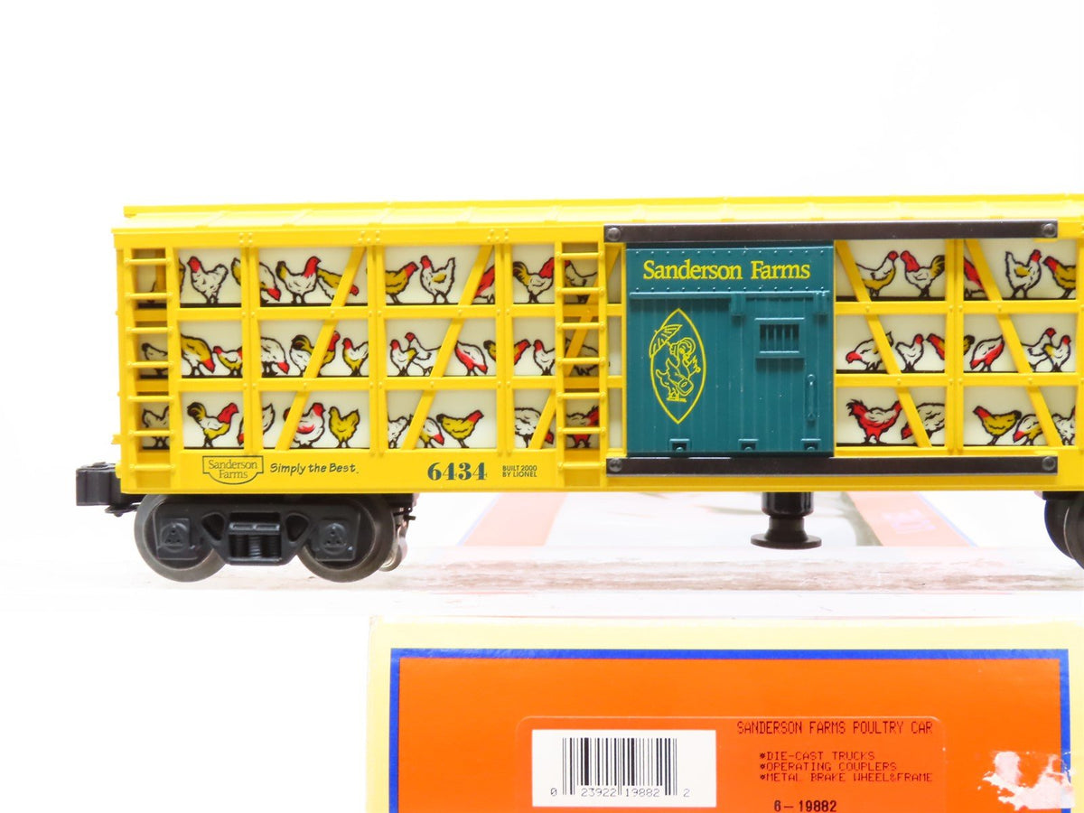 O Gauge 3-Rail Lionel 6-19882 Sanderson Farms Poultry Stock Car #6434 w/Light