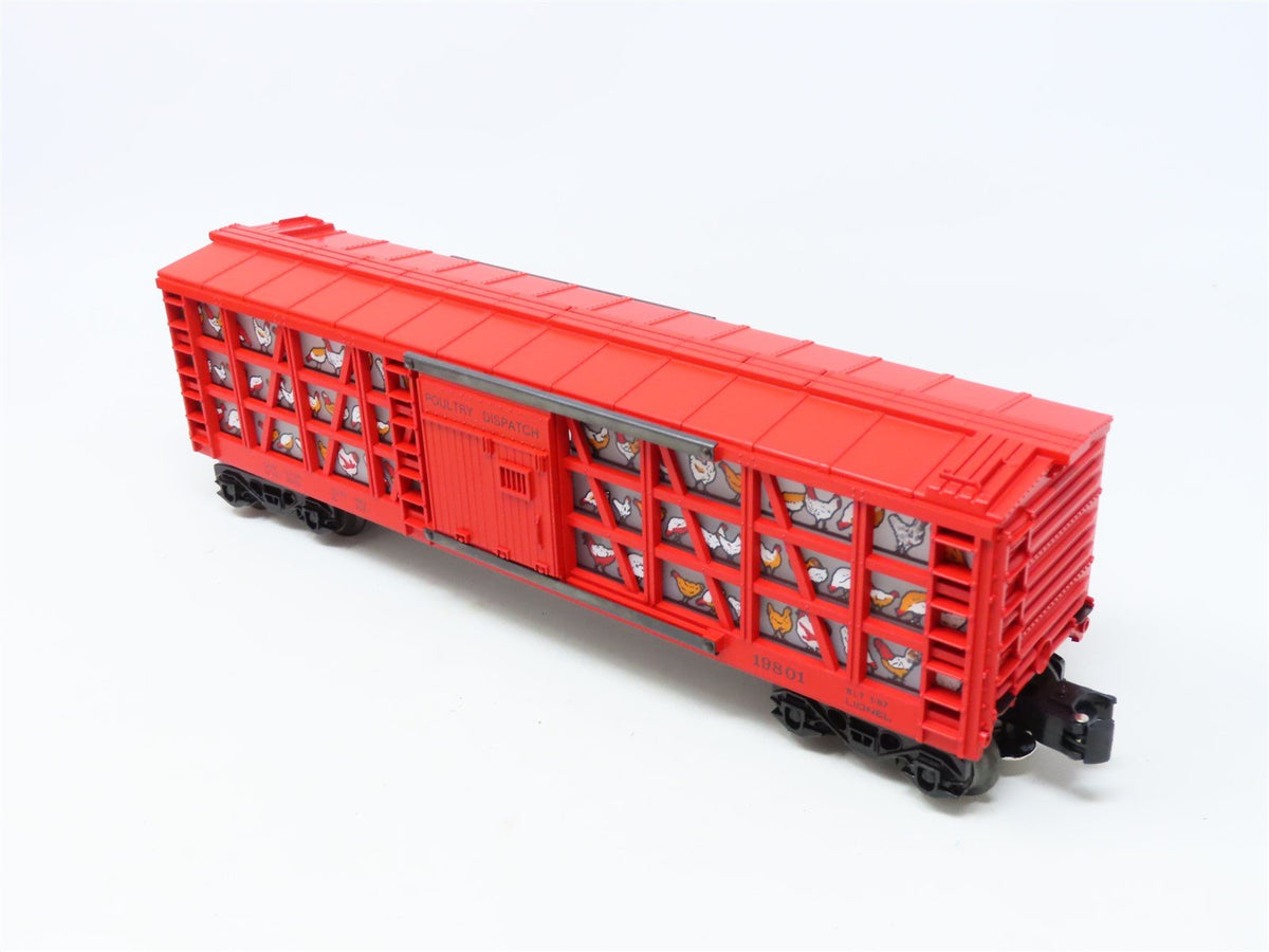 O Gauge 3-Rail Lionel 6-19801 Poultry Dispatch Stock Car w/Light