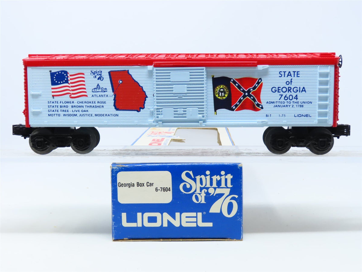 O Gauge 3-Rail Lionel 6-7604 Spirit of &#39;76 &quot;State of Georgia&quot; 40&#39; Box Car