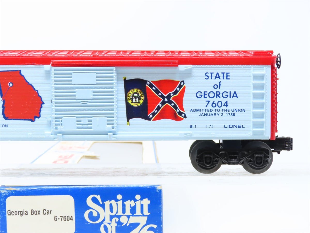 O Gauge 3-Rail Lionel 6-7604 Spirit of &#39;76 &quot;State of Georgia&quot; 40&#39; Box Car