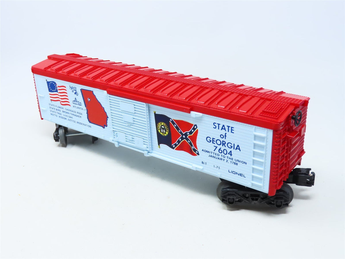 O Gauge 3-Rail Lionel 6-7604 Spirit of &#39;76 &quot;State of Georgia&quot; 40&#39; Box Car