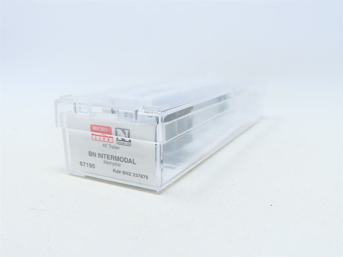 N Scale Micro-Trains MTL 67190 BN Intermodal 45&#39; Trailer #237875 - &quot;Memphis&quot;