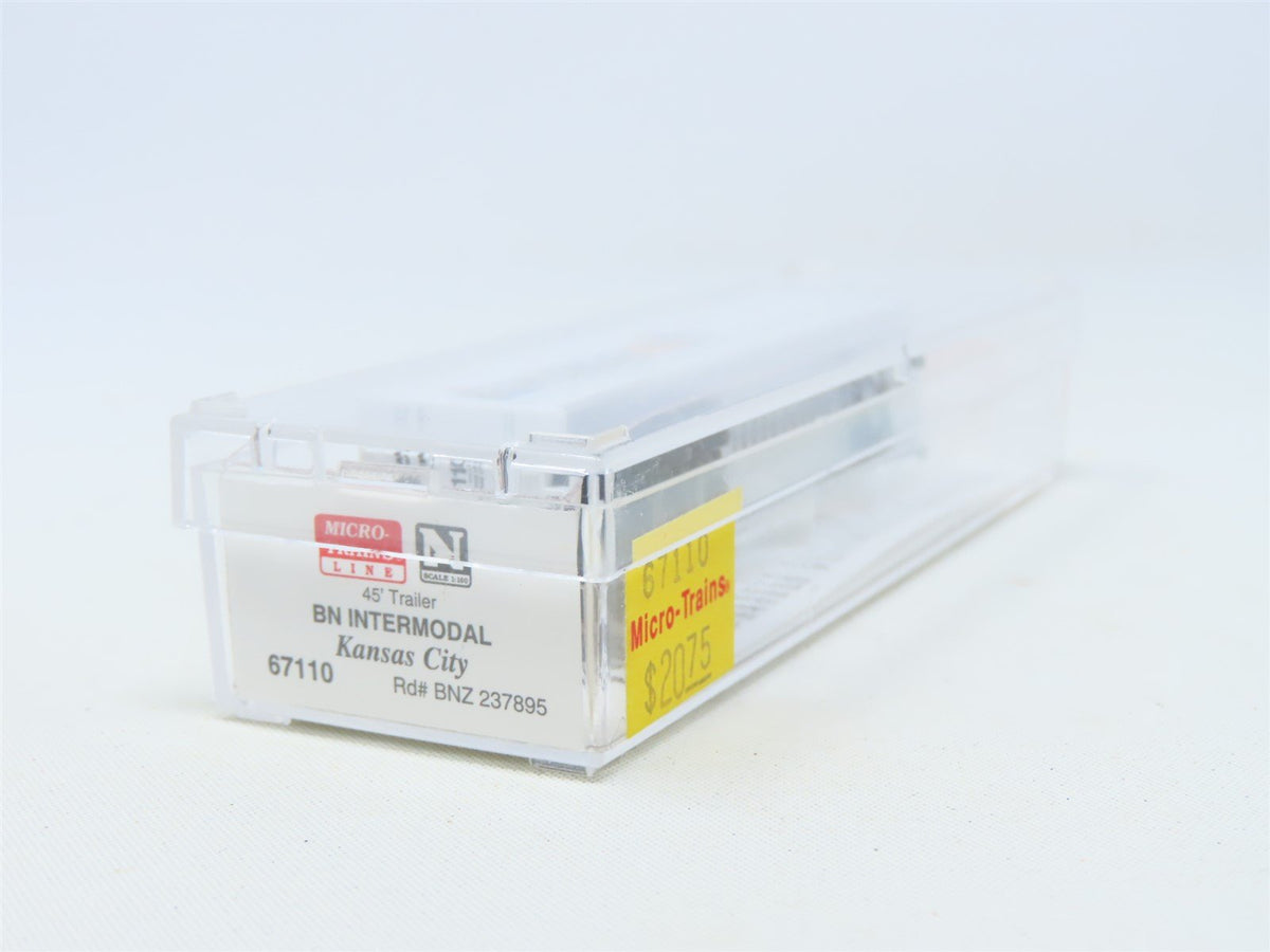 N Scale Micro-Trains MTL 67110 BN Intermodal 45&#39; Trailer #237895 - &quot;Kansas City&quot;