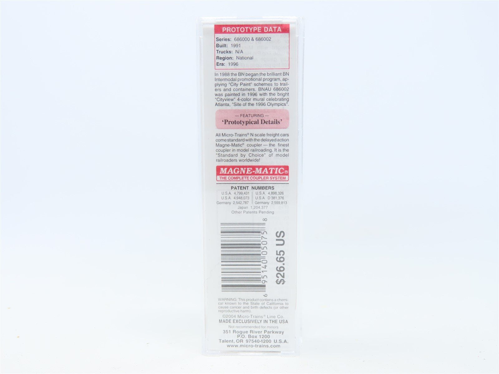 N Scale Micro-Trains MTL/Deluxe Innovations 81710 BN 48' Container - 