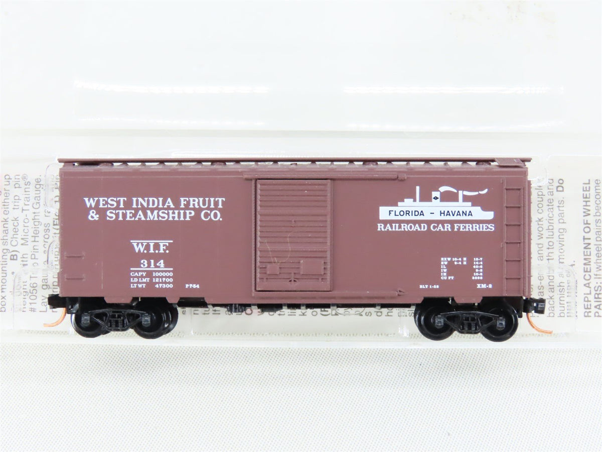 N Scale Micro-Trains MTL 20370 WIF West India Fruit Co 40&#39; Boxcar #314