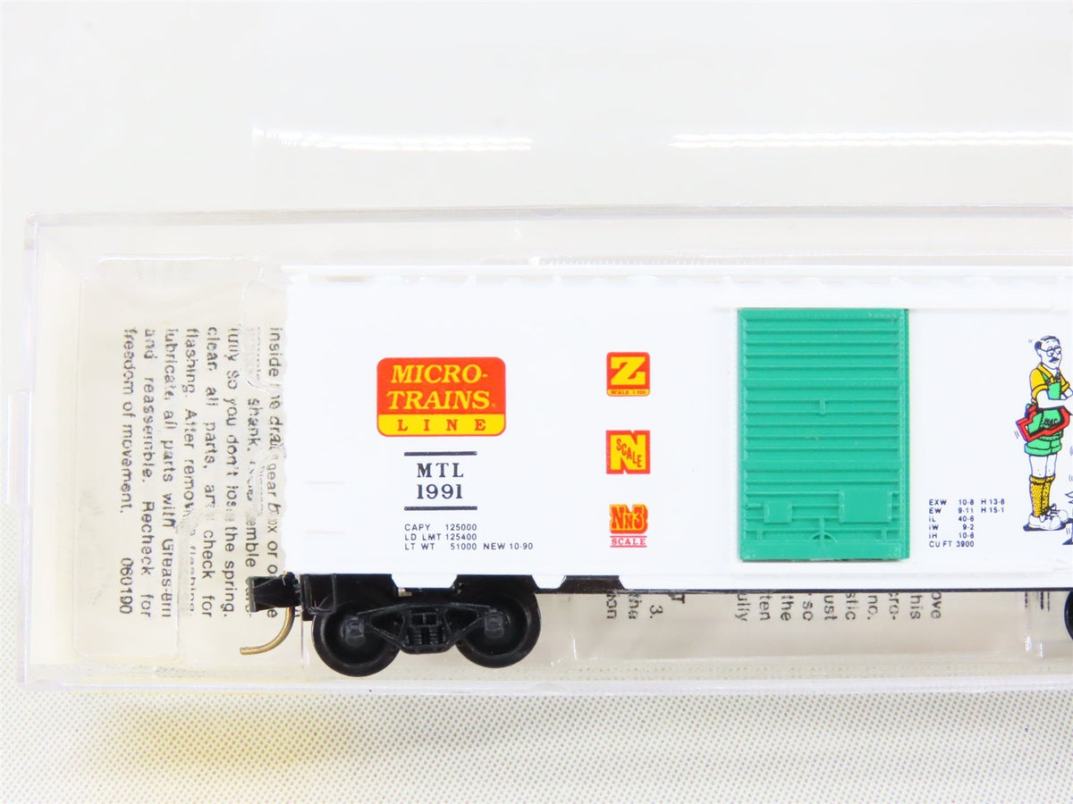 N Scale Micro-Trains MTL 20086 MTL Micro-Trains Line 40&#39; Boxcar #1991