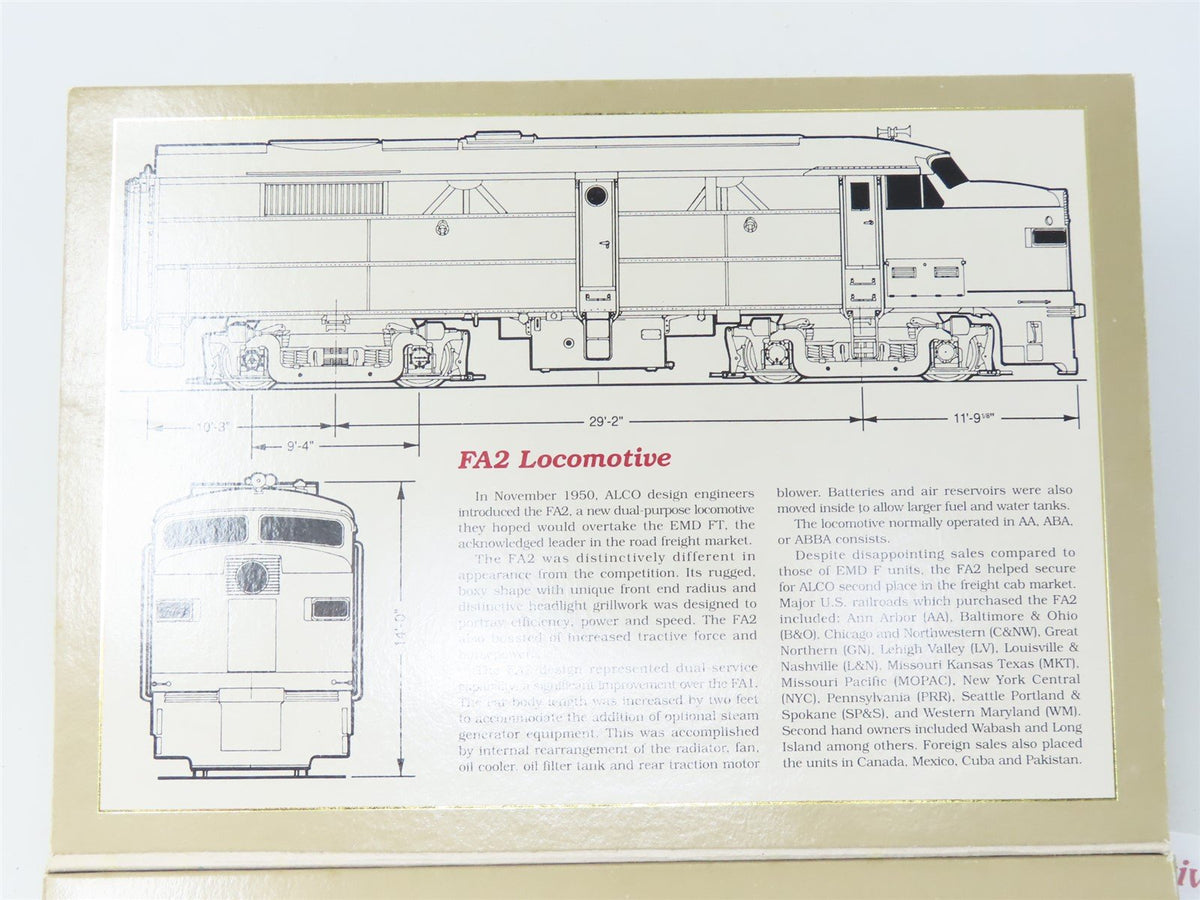 HO Scale Proto 2000 8315 PRR Pennsylvania ALCO FA2 Diesel Locomotive #9609