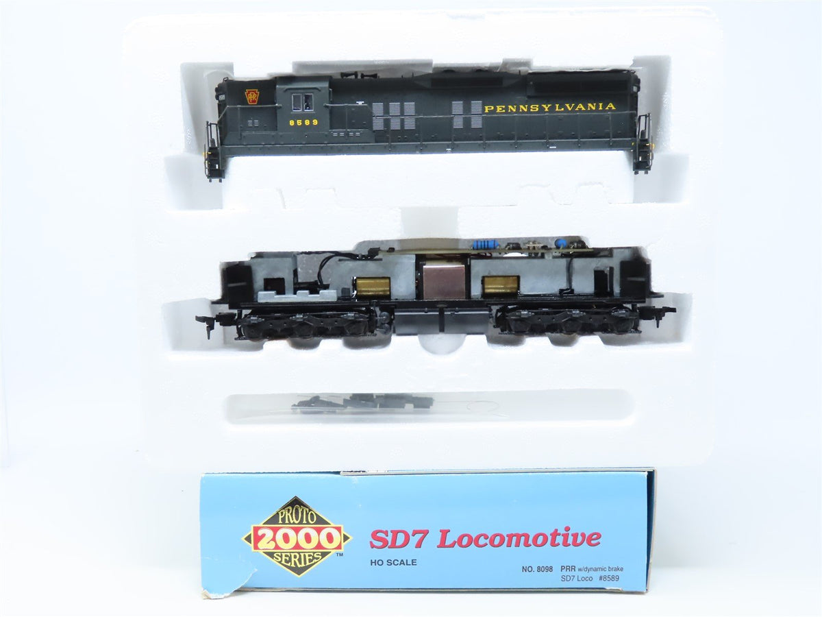 HO Scale Proto 2000 8098 PRR Pennsylvania EMD SD7 Diesel #8589 - DCC Ready